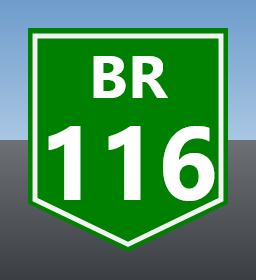 Street sign — BR federal road